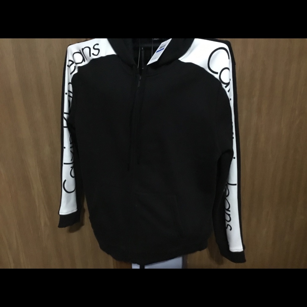 Black zipper down. Hoodie